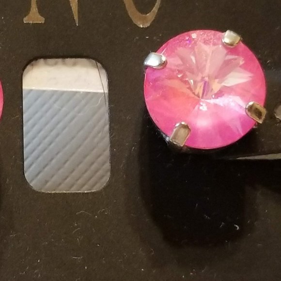 Sorrelli Pink Stud Earrings - Picture 2 of 14